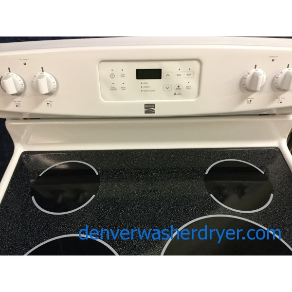Beautiful White Glass-Top 220v Stove