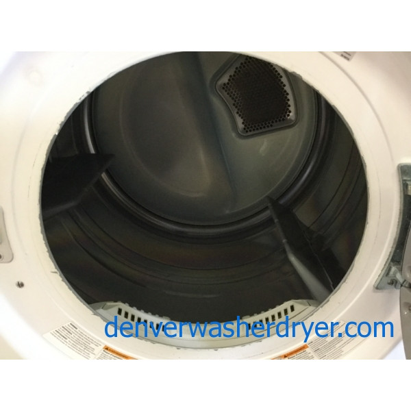 White LG Stackable Front-Load Set, Steam/Sanitary Washer, Steam Electric Dryer, Newer Models, Quality Refurbished!