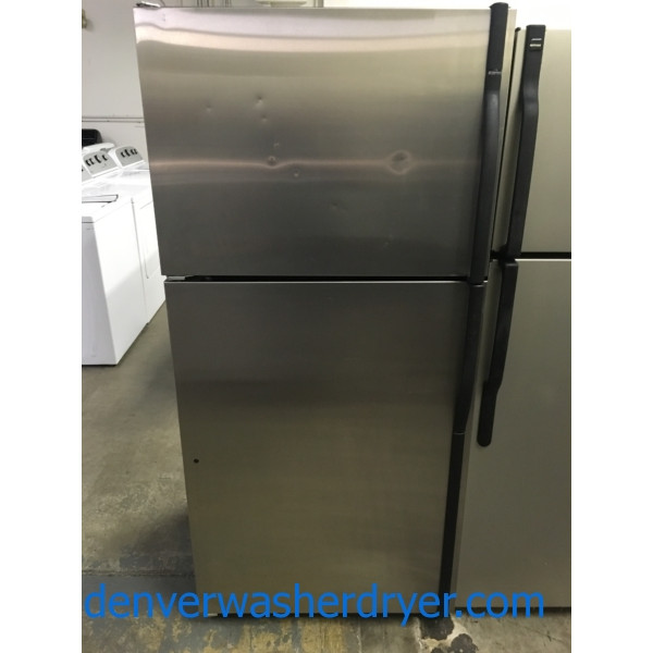 Cool Kenmore TopMount Stainless Refrigerator, Minor Dents, 18 Cu. Ft