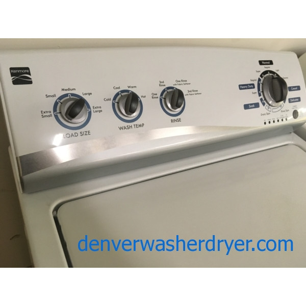 Kenmore TopLoad Washing Machine, FullSized, w/Agitator, 1Year