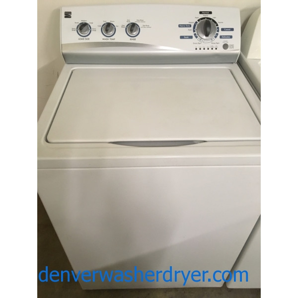 Kenmore TopLoad Washing Machine, FullSized, w/Agitator, 1Year