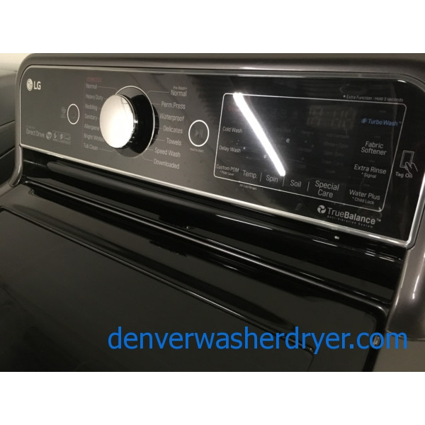 LG 5.2 Cu. Ft. Top-Load Washer in Black Stainless Steel, Steam/Sanitary, HE, ENERGY STAR, 1-Year Warranty