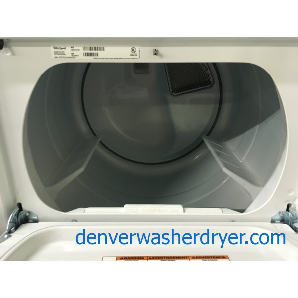 Whirlpool Electric Dryer, Slim 27" Wide, AccuDry Sensor Drying, 1Year