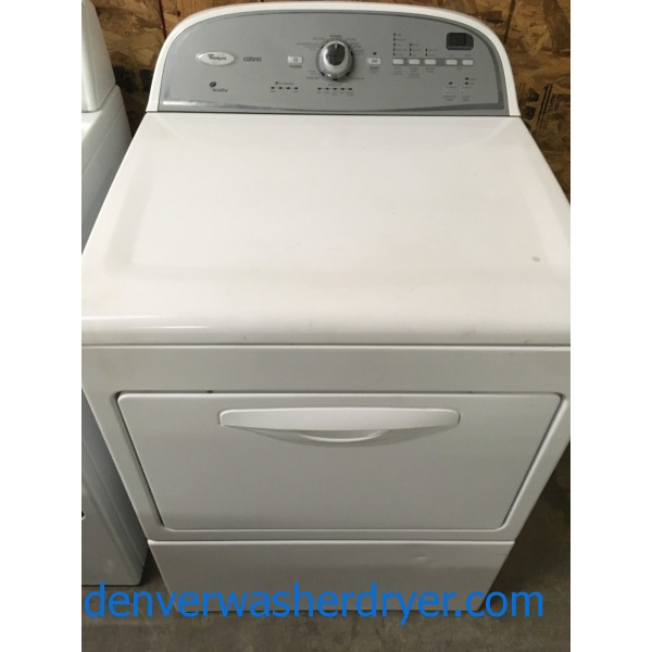 Whirlpool Electric Dryer, Slim 27" Wide, AccuDry Sensor Drying, 1Year