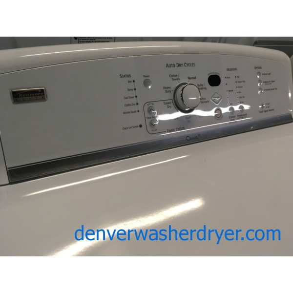 Quality Refurbished Kenmore Elite Oasis-Series HE Top-Load Direct-Drive Washer & Electric Dryer Set, 1-Year Warranty