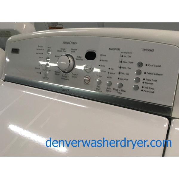 Quality Refurbished Kenmore Elite Oasis-Series HE Top-Load Direct-Drive Washer & Electric Dryer Set, 1-Year Warranty