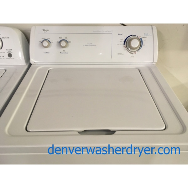 X-L Capacity Quality Refurbished Direct-Drive 27″ Whirlpool Top-Load Washer w/Agitator, 1-Year Warranty