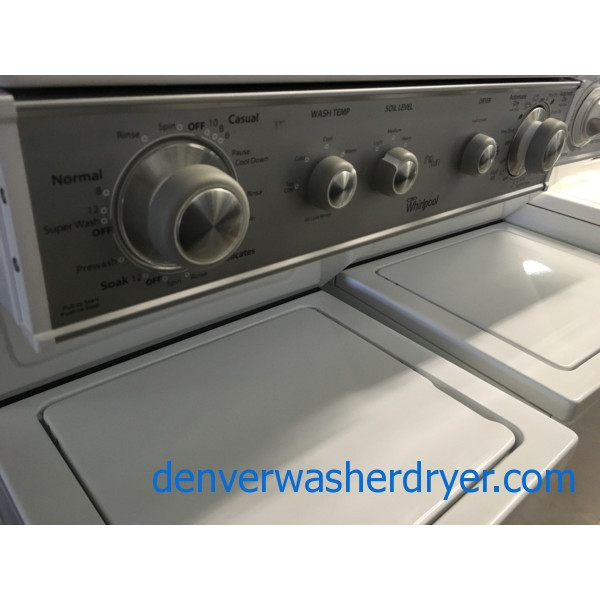 Near-New Whirlpool Unitized Washer/Dryer Combo, 24″ Wide, Electric, Direct-Drive, 1-Year Warranty!