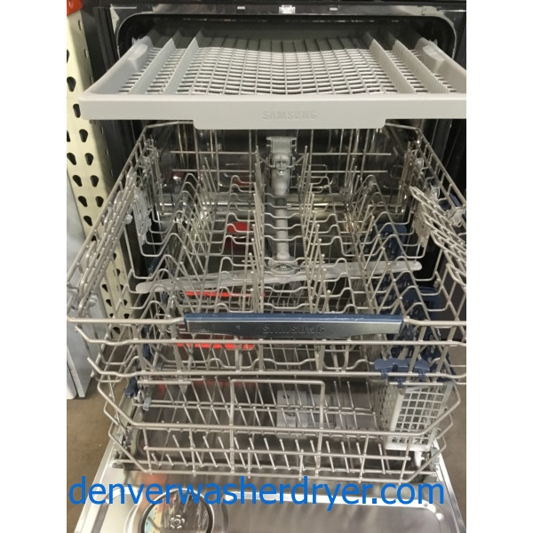 NEW! BlackStainless Samsung Dishwasher, 3Rack, 24" BuiltIn, Hidden