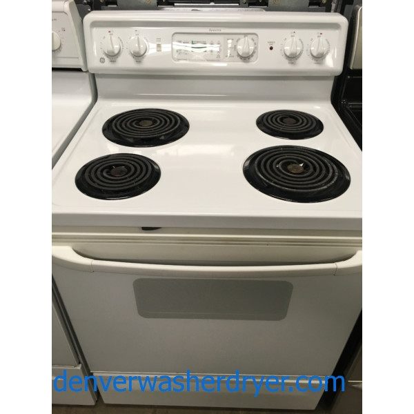 30" GE Spectra Electric CoilTop Range, 1Year Warranty 4428