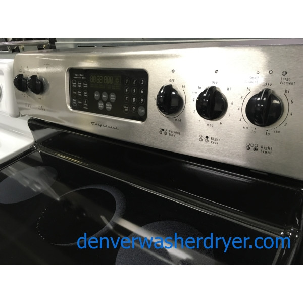 30″ Frigidaire Free-Standing Electric Glass-Top Range, 1-Year Warranty