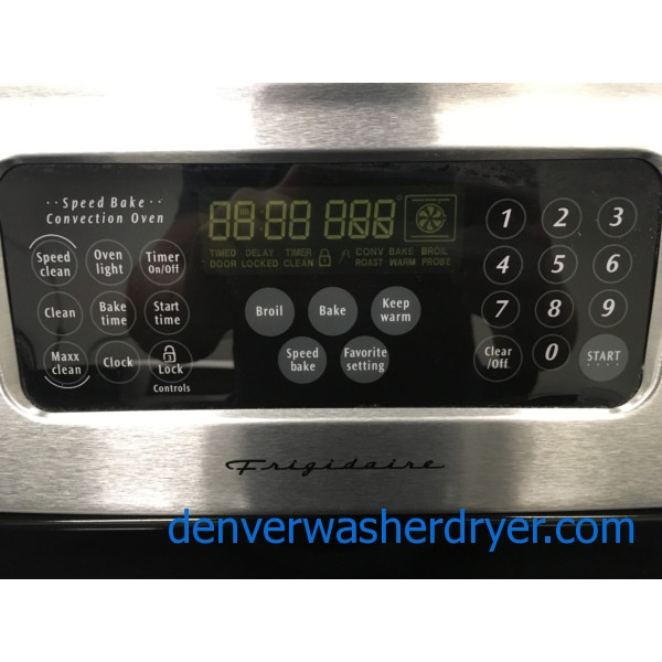 30″ Frigidaire Free-Standing Electric Glass-Top Range, 1-Year Warranty