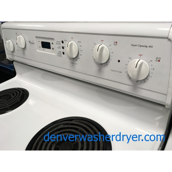 Whirlpool 30″ Free-Standing Electric Coil-Top Range, 1-Year Warranty