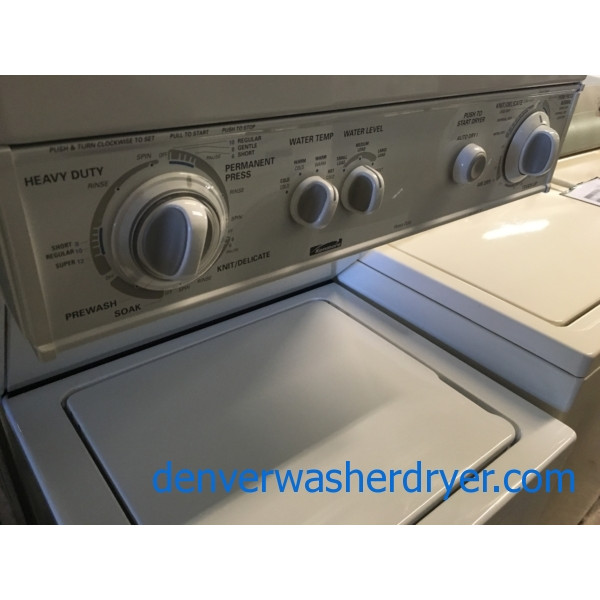 24" HeavyDuty Quality Refurbished Kenmore Unitized Laundry Center, 1