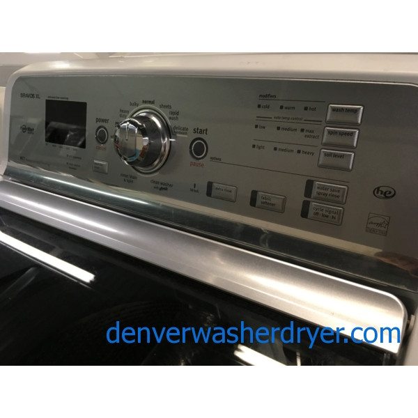 27″ Maytag Direct-Drive Top-Load Washer & Electric Dryer, Quality Refurbished, 1-Year Warranty