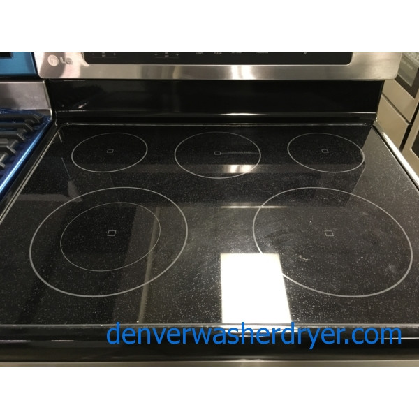 30" FreeStanding LG Electric GlassTop Range with Fan Convection, 1