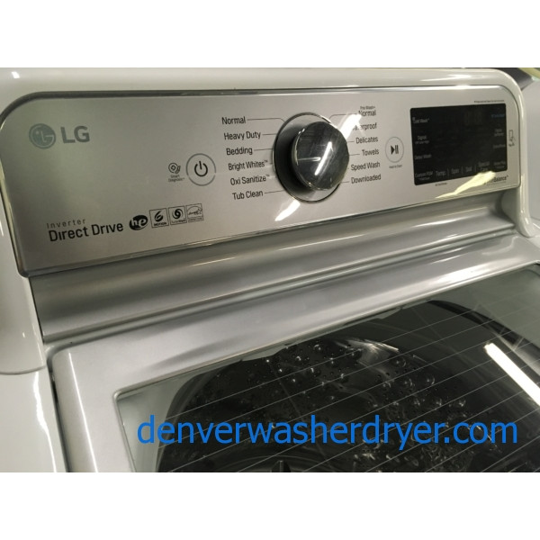 Brand New LG Top-Load HE Direct-Drive Washer, *GAS* HE Dryer, Mega Capacity, 1-Year Warranty