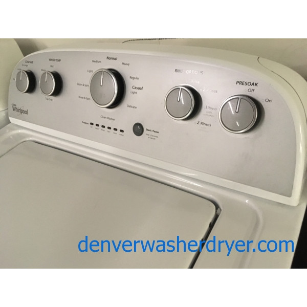 Quality Refurbished Whirlpool Top-Load Washer with Agitator & Load-Size Selector, 1-Year Warranty