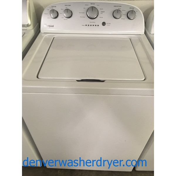 Quality Refurbished Whirlpool Top-Load Washer with Agitator & Load-Size Selector, 1-Year Warranty