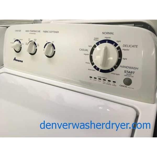 Full-Sized Amana (Maytag) Washer Dryer Set, Electric, Clean and Good Working, Quality Refurbished, 60-Day Warranty