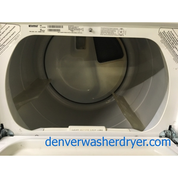 *GAS* Kenmore Elite Dryer, Slim 27″ Wide, KING Size Capacity, White, Quality Refurbished, 1-Year Warranty!