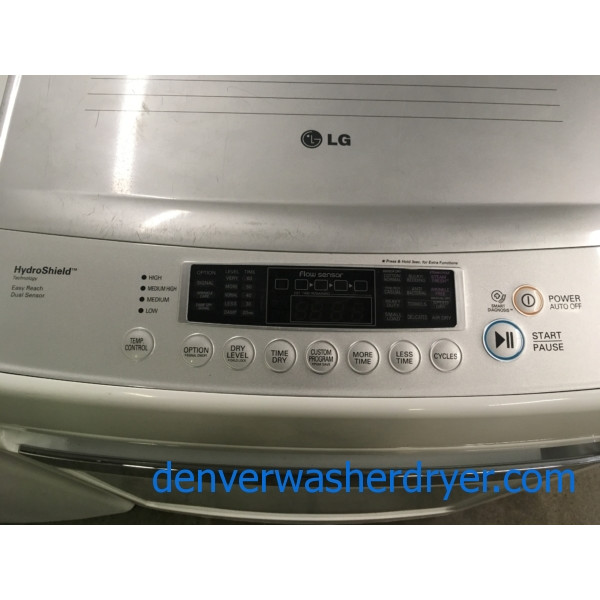 LG Top-Load Front-Control Washer Dryer Set, Electric, HE, Energy Star, Direct-Drive, 1-Year Warranty
