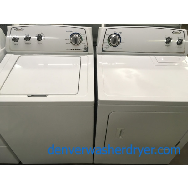 Full-Sized Whirlpool Washer/Dryer Set, 220V, Agitator, Quality Refurbished, 1-Year Warranty!