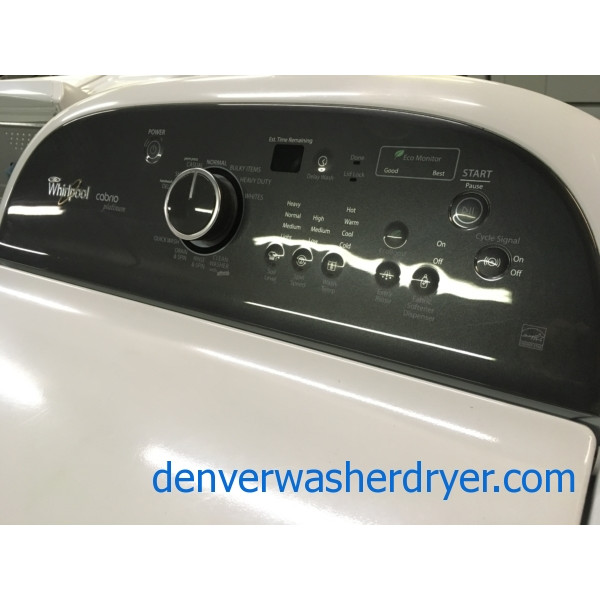 Perfect Whirlpool Cabrio Platinum Washer/Dryer Set, HE, Energy Star, DirectDrive, 1Year
