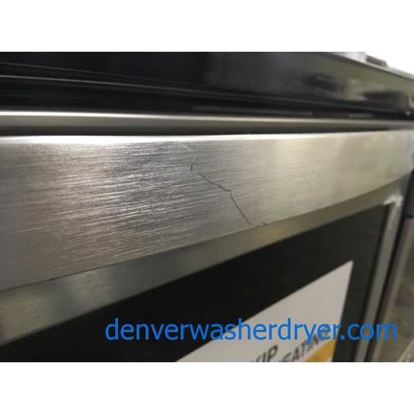 New! Whirlpool Glass-Top 30″ Stainless Electric Range, 1-Year Warranty!