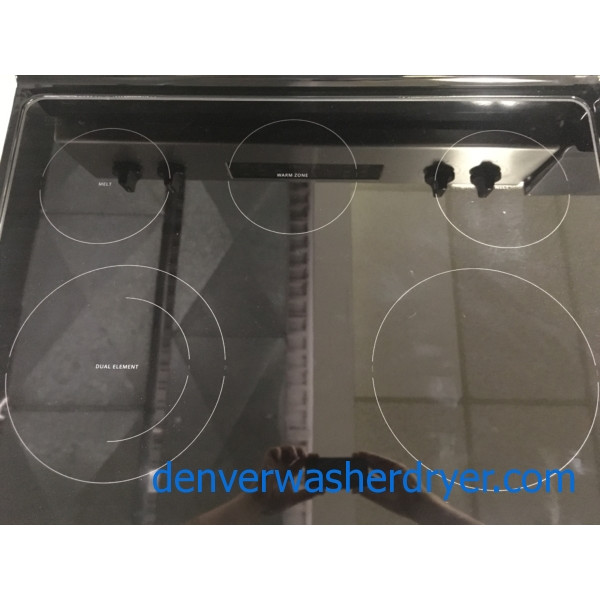 New! Whirlpool Glass-Top 30″ Stainless Electric Range, 1-Year Warranty!