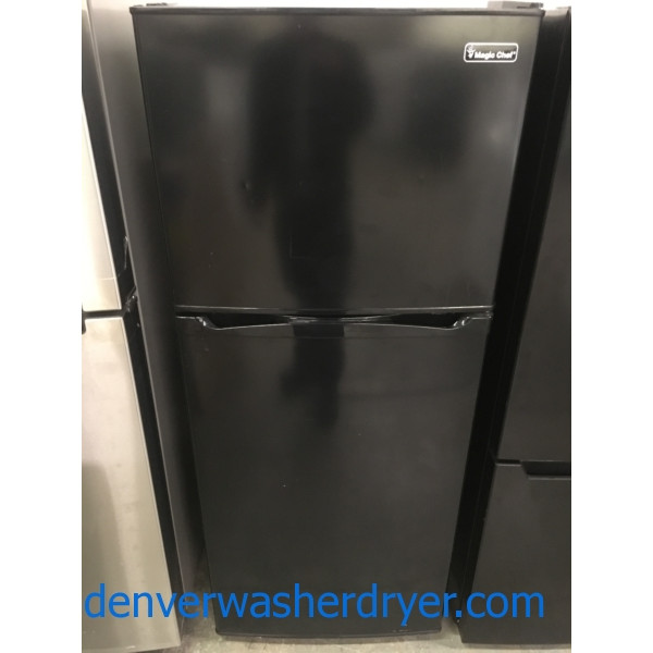 Beautiful Black Magic Chef Refrigerator, Quality Refurbished, 1-Year Warranty!
