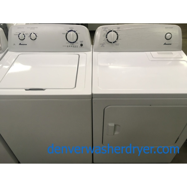 New! Amana (Maytag), HE, FullSized Washer and Dryer Set, 1Year