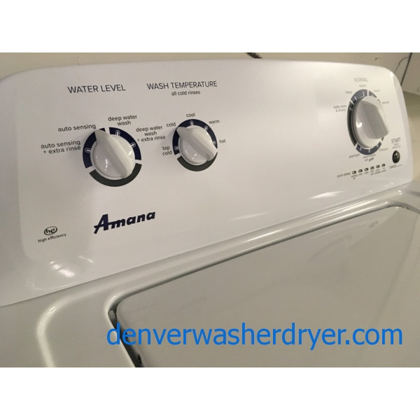 NEW! Amana Washer, HE, Agitator, 1-Year Warranty!
