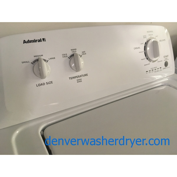 Awesome Admiral Washer, Agitator, 3.4 Cu.Ft, Quality Refurbished, 1-Year Warranty!