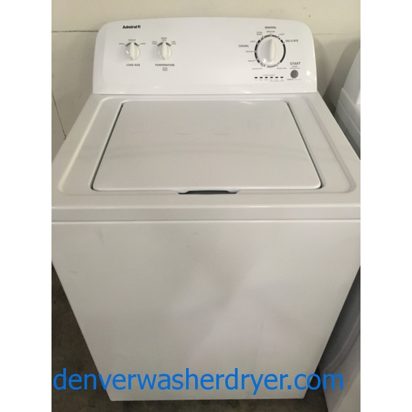 Awesome Admiral Washer, Agitator, 3.4 Cu.Ft, Quality Refurbished, 1-Year Warranty!