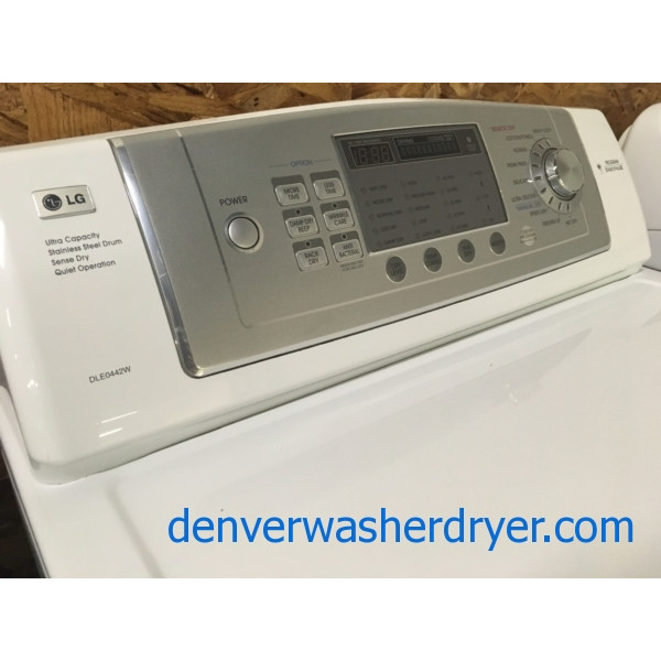 Great LG TROMM Dryer, HE, 220V, 27″, Quality Refurbished, 1-Year Warranty!