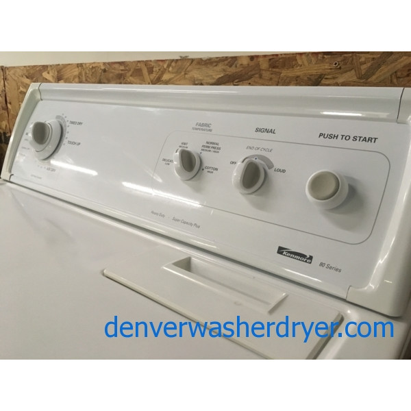Wonderful Kenmore 80 Series Dryer, 220V, 29″ Wide, Quality Refurbished, 1-Year Warranty!
