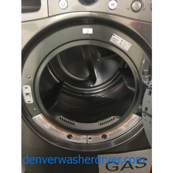 Lovely LG Front-Load Set, Graphite Steel, HE, GAS, Steam, Quality Refurbished, 1-Year Warranty!