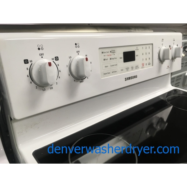 Awesome Samsung GlassTop Range, White, 220V, Capacity 5.9 Cu.Ft