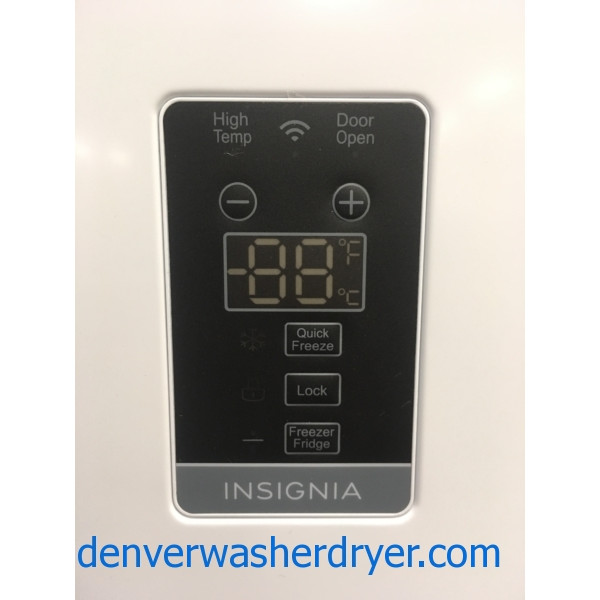 NEW! Insignia Convertible Freezer/Refrigerator, White, 61" Tall, 1Year