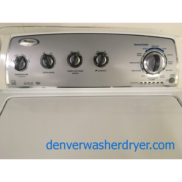 Wonderful Whirlpool Washer, Eco-Boost, HE, Energy-Star, Quality Refurbished, Wash Plate Style, 1-Year Warranty!