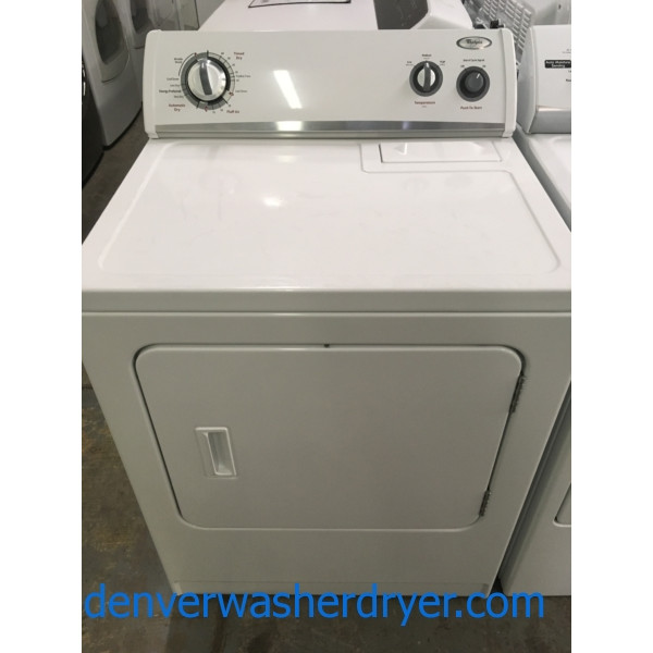 Whirlpool Dryer, 220V, 29″ Wide, 6.5 Cu. Ft. Capacity, Quality Refurbished, 1-Year Warranty!