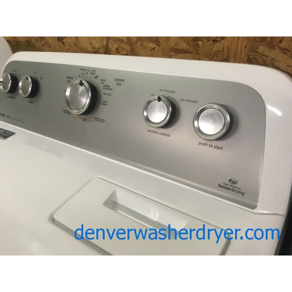 Awesome Maytag Dryer, 29″ Wide, 220V, Sanitize Cycle, Large Capacity, Quality Refurbished, 1-Year Warranty!
