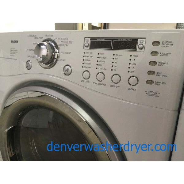 Front-Load LG TROMM Dryer, GAS, White, Ultra Capacity, Anti-Bacterial, Quality Refurbished, 1-Year Warranty!