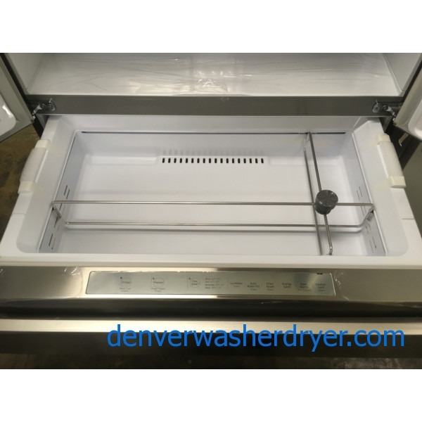 NEW!! Samsung French 4 Door Refrigerator, Recessed Handle, Stainless
