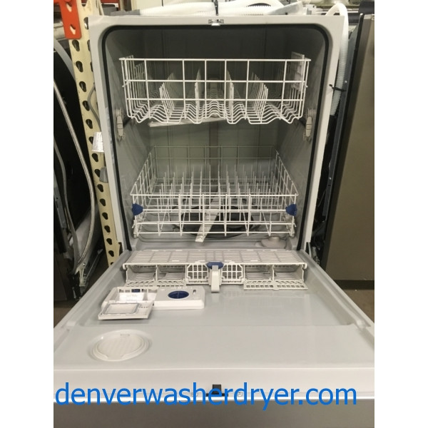 NEW!! Whirlpool Stainless Dishwasher, Plastic Tall Tub, BuiltIn