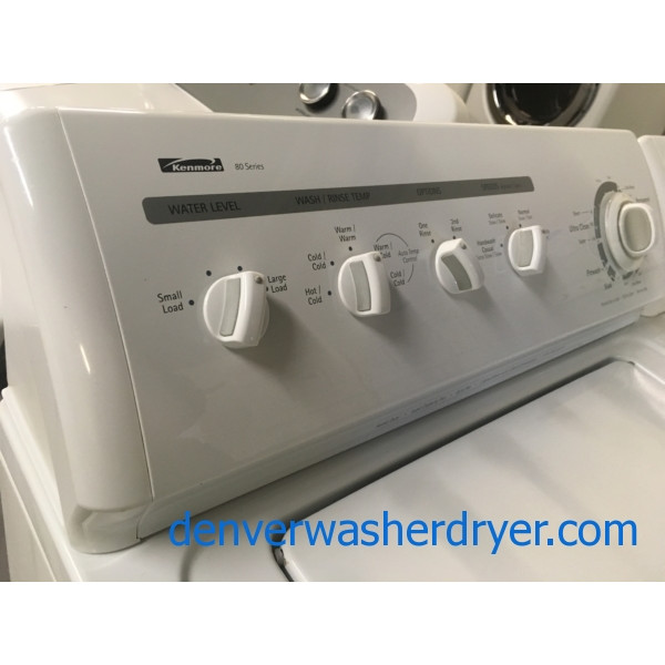 Nice Kenmore 80 Series Set, Electric, Agitator, 29″ Wide, Super Capacity, Quality Refurbished, 1-Year Warranty!
