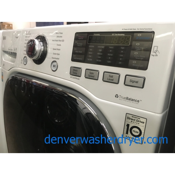 NEW!! LG Steam Washer, White, Stainless Drum, HE, Allergenie and