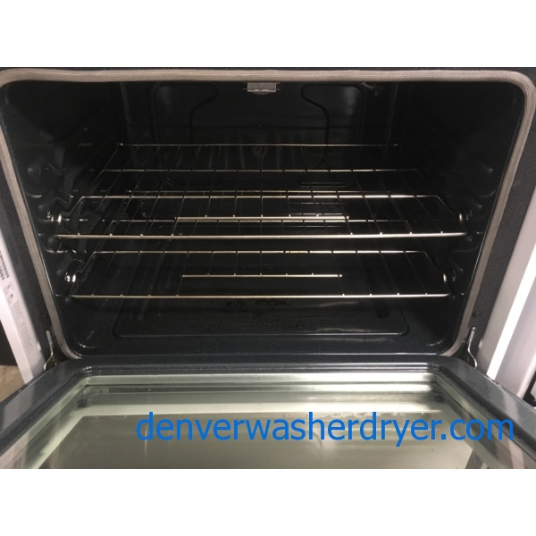 RARE! White Frigidaire Range, SlideIn, GAS, 4 Burner, Quality