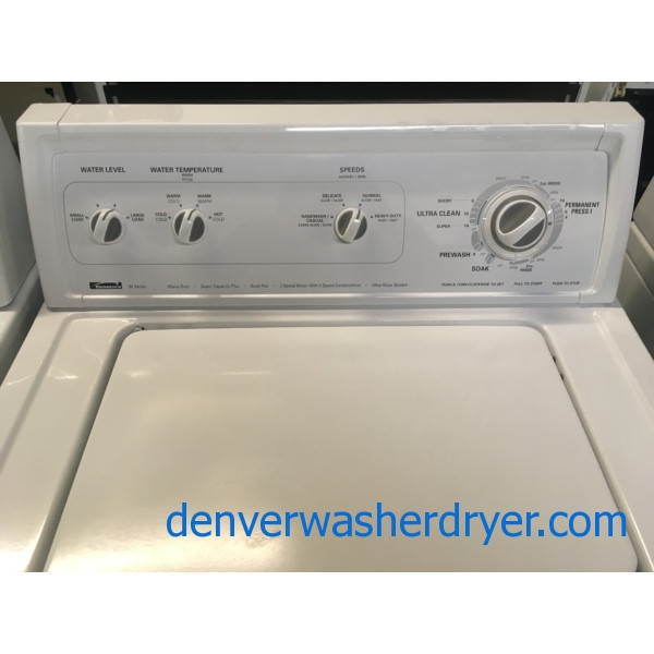 Kenmore 80 Series Set, Heavy-Duty, Electric, Agitator, Wrinkle Guard Option, 29″ Wide, Quality Refurbished, 1-Year Warranty!